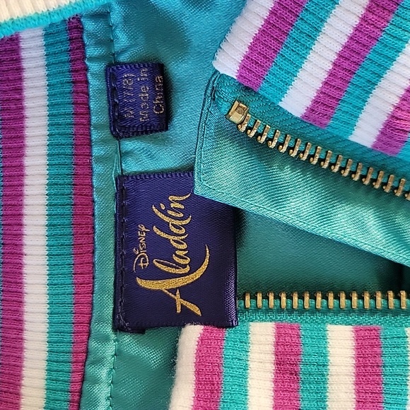 Disney's Aladdin Girls Jacket Teal with Sequins Size 7/8 - Picture 4 of 7
